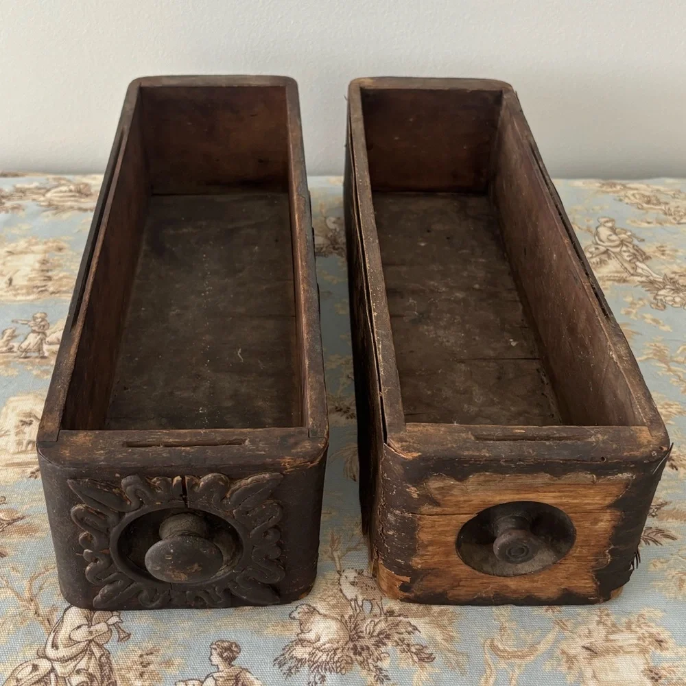Vintage Wood Drawer Box Set Handcrafted Antique Primitive Farmhouse Cottage Core